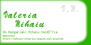 valeria mihaiu business card